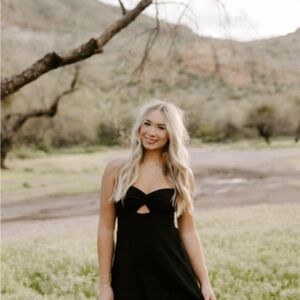 Black Cutout Sweetheart Mini Dress